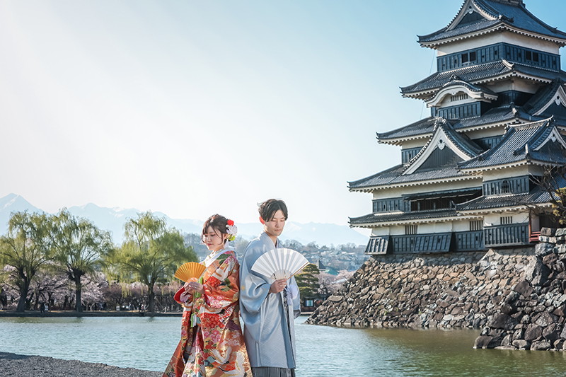 信州松本城結婚