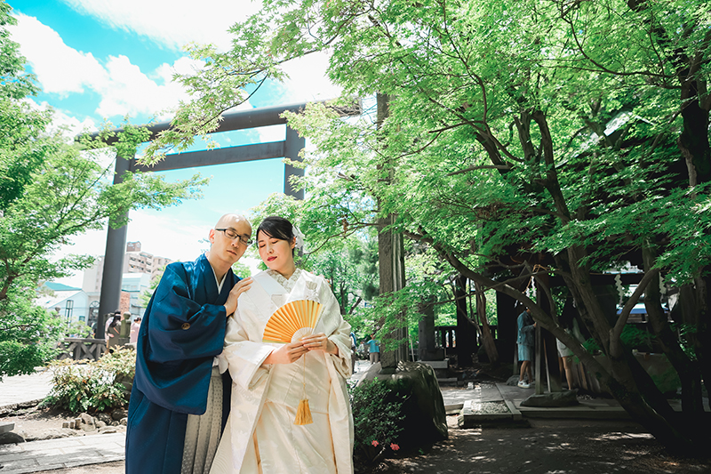 四柱神社神前式前撮り