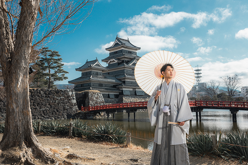 松本城結婚写真
