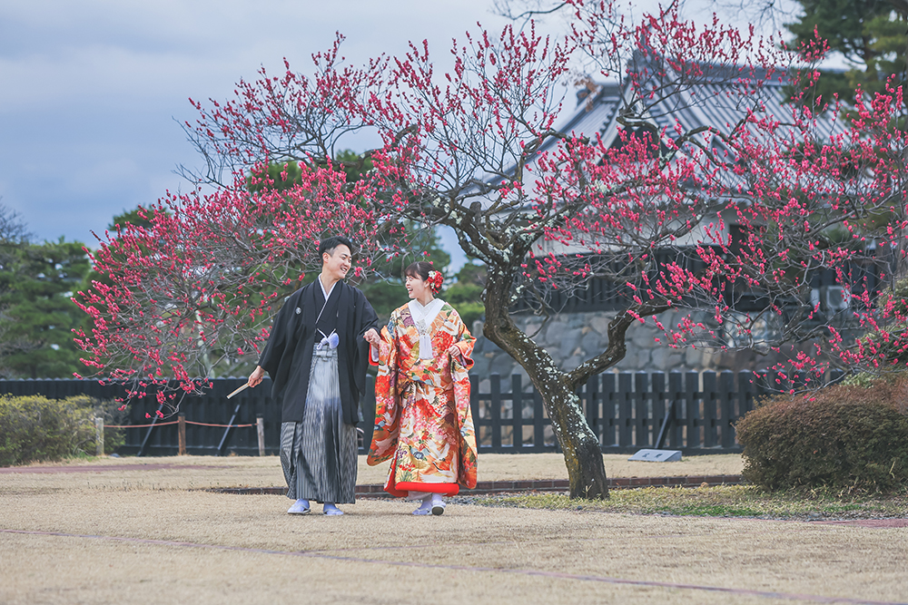 松本城前撮り