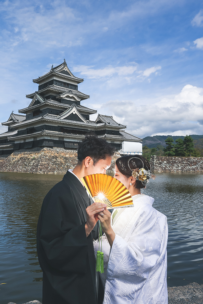 松本城結婚写真