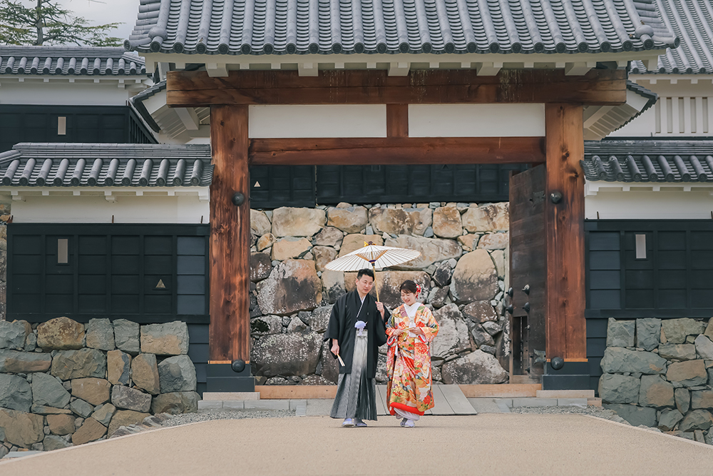 松本城結婚写真